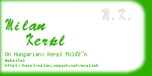 milan kerpl business card